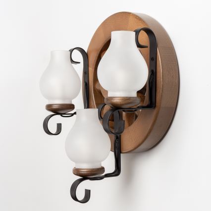 Brilagi - Nástenné svietidlo ROATA APLICA 3xE14/40W/230V buk/orech