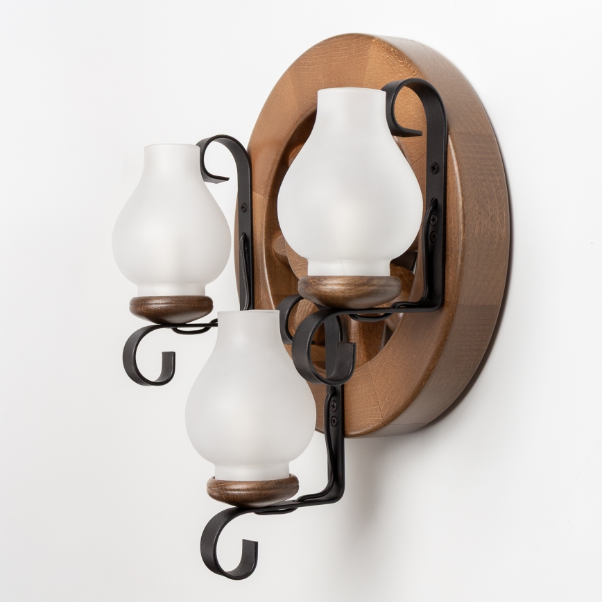 Brilagi - Nástenné svietidlo ROATA APLICA 3xE14/40W/230V buk/orech