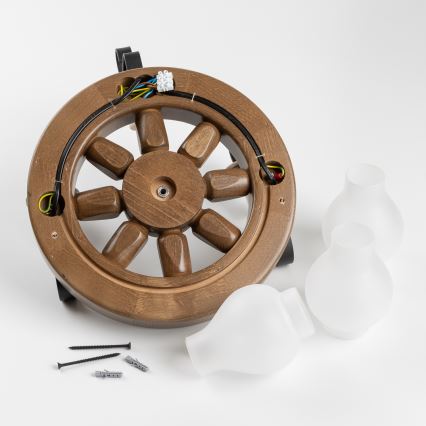 Brilagi - Nástenné svietidlo ROATA APLICA 3xE14/40W/230V buk/orech