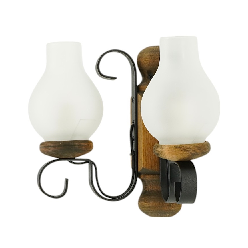 Brilagi - Nástenné svietidlo RUSTIC 2xE14/40W/230V buk/orech