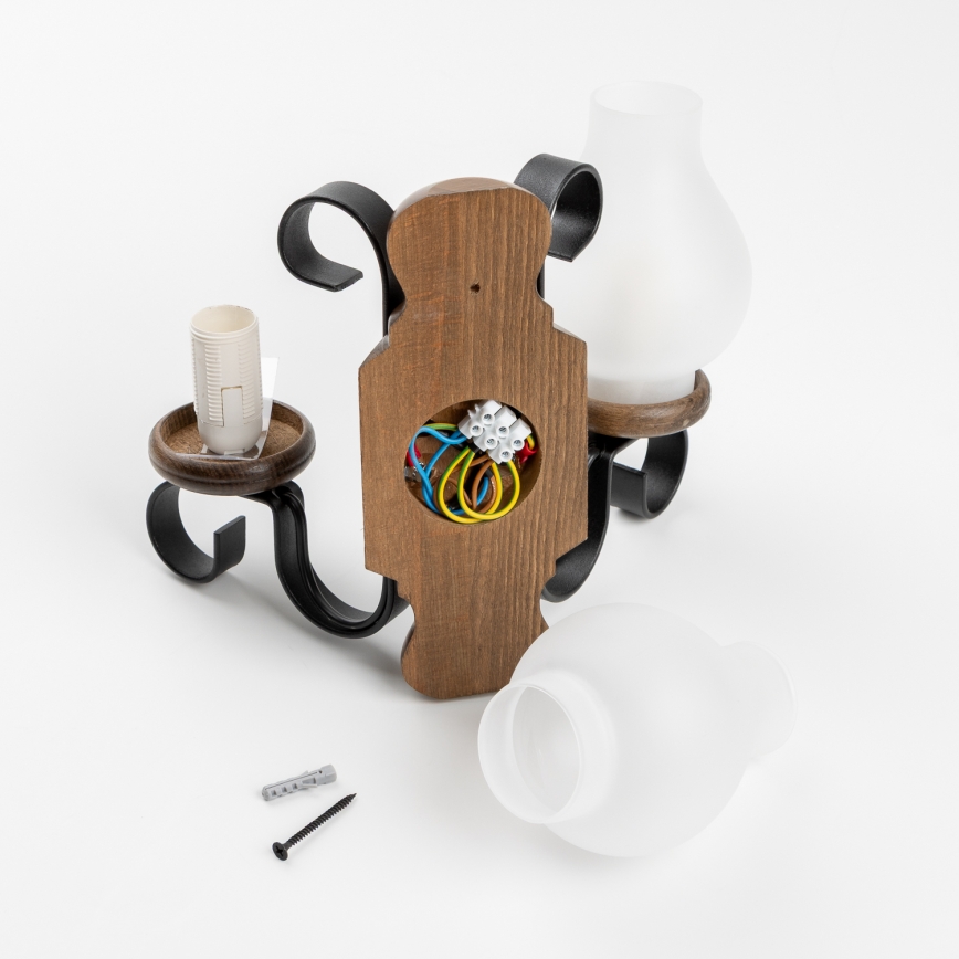 Brilagi - Nástenné svietidlo RUSTIC 2xE14/40W/230V buk/orech