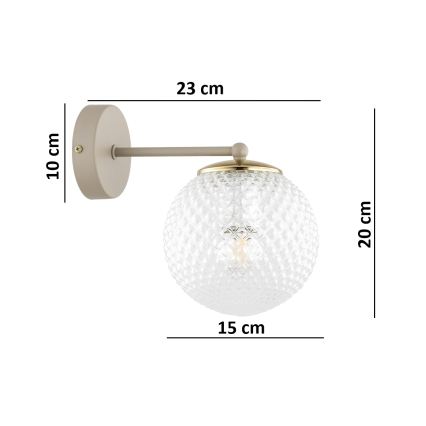 Brilagi - Nástenné svietidlo STELLA 1xE27/60W/230V béžové/zlaté