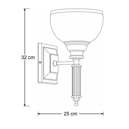 Brilagi - Nástenné svietidlo TAURUS 1xE27/15W/230V bronz