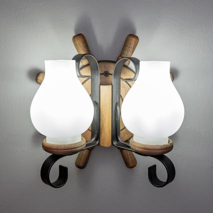 Brilagi - Nástenné svietidlo TIMONA 2xE14/40W/230V buk