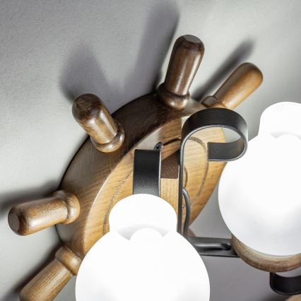 Brilagi - Nástenné svietidlo TIMONA 2xE14/40W/230V buk/orech