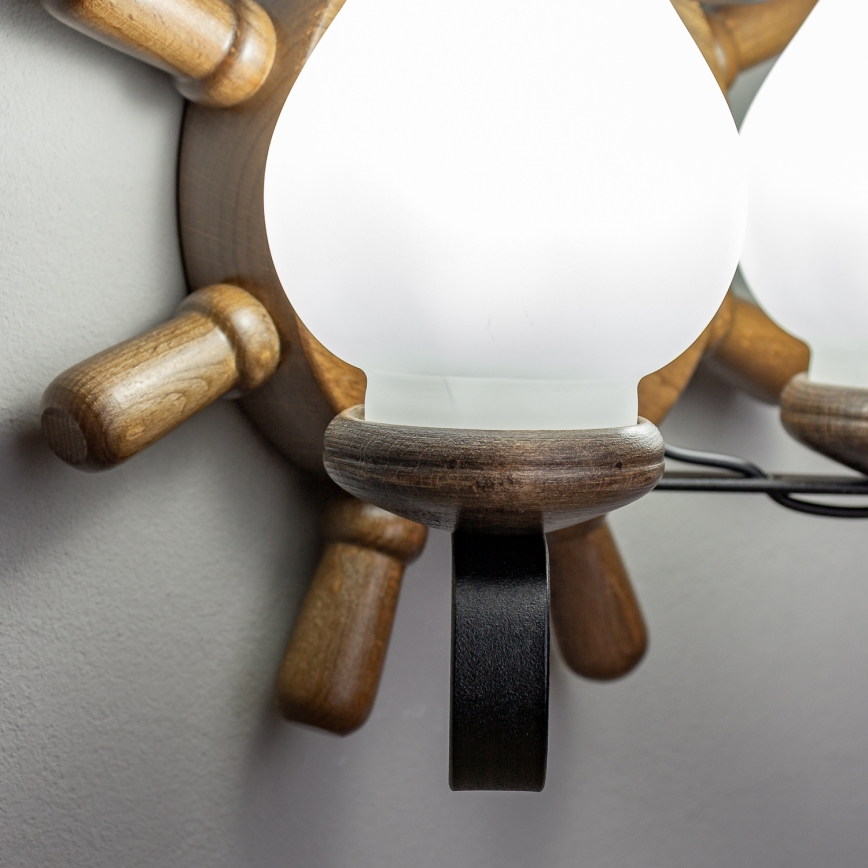 Brilagi - Nástenné svietidlo TIMONA 2xE14/40W/230V buk/orech