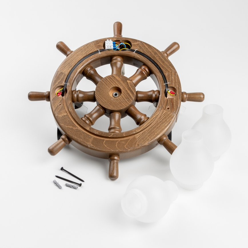 Brilagi - Nástenné svietidlo TIMONA 3xE14/40W/230V buk/orech