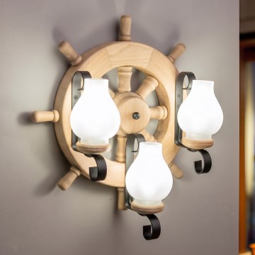 Brilagi - Nástenné svietidlo TIMONA 3xE14/40W/230V dub