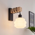 BRILAGI - Nástenné svietidlo WOOD GLASS 1xE27/60W/230V borovica/čierna/biela