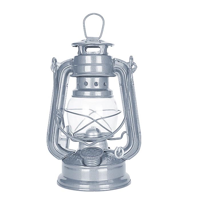 Brilagi - Petrolejová lampa LANTERN 19 cm strieborná