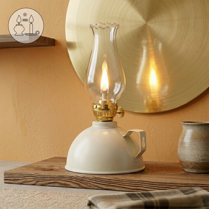 Brilagi - Petrolejová lampa MERLIN biela