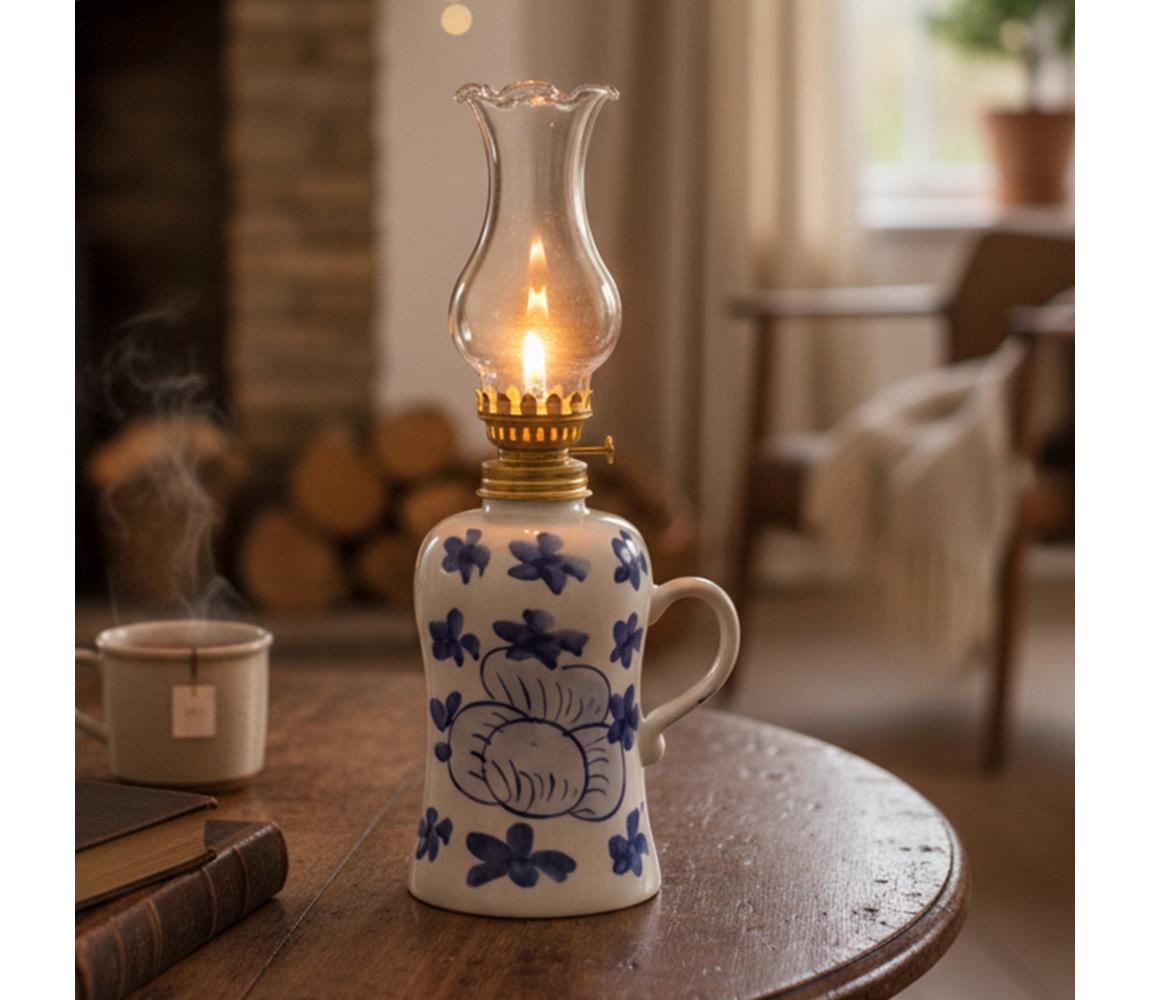 Brilagi - Petrolejová lampa MERLIN biela/modrá 8590828169420