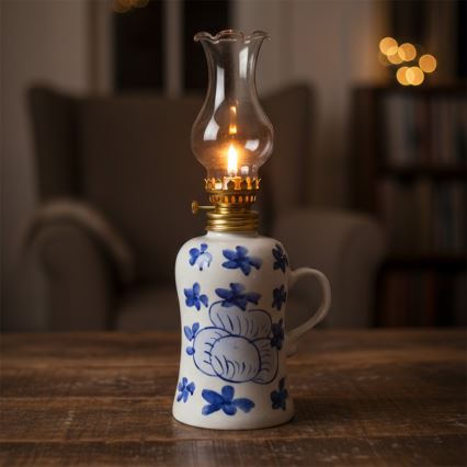 Brilagi - Petrolejová lampa MERLIN biela/modrá