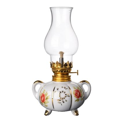 Brilagi - Petrolejová lampa MERLIN biela/zlatá