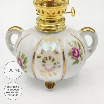 Brilagi - Petrolejová lampa MERLIN biela/zlatá