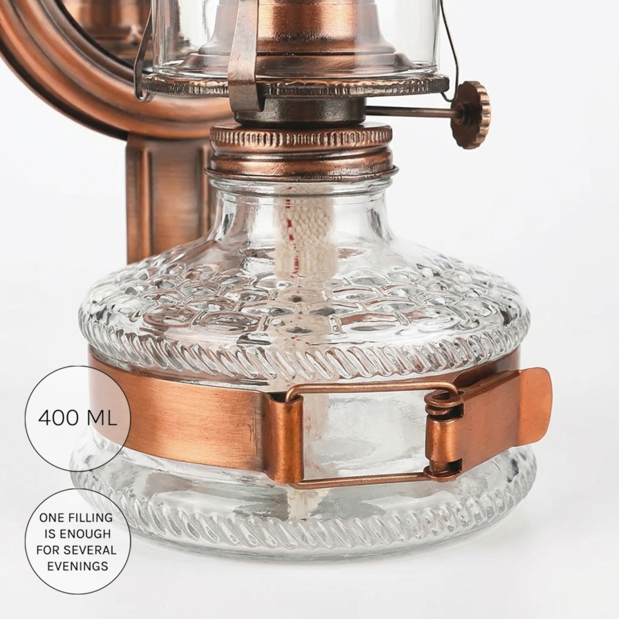 Brilagi - Petrolejová lampa MERLIN bronzová/patina