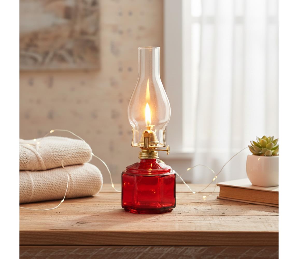 Brilagi - Petrolejová lampa MERLIN červená 8590828169130