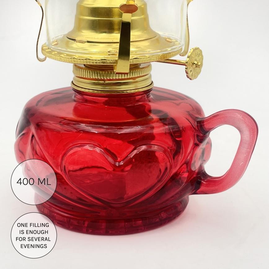 Brilagi - Petrolejová lampa MERLIN červená