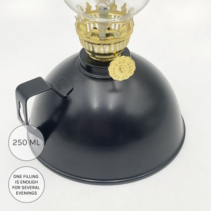 Brilagi - Petrolejová lampa MERLIN čierna
