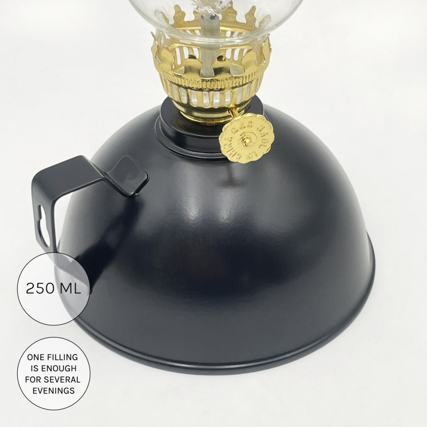 Brilagi - Petrolejová lampa MERLIN čierna