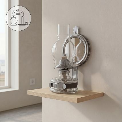 Brilagi - Petrolejová lampa MERLIN čierny chróm