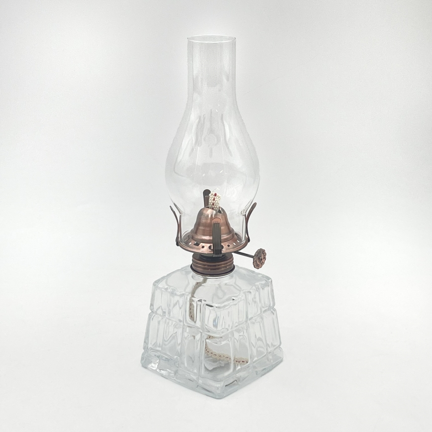 Brilagi - Petrolejová lampa MERLIN číra/bronzová/patina