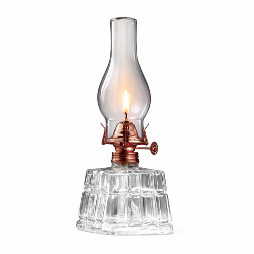 Brilagi - Petrolejová lampa MERLIN číra/bronzová/patina