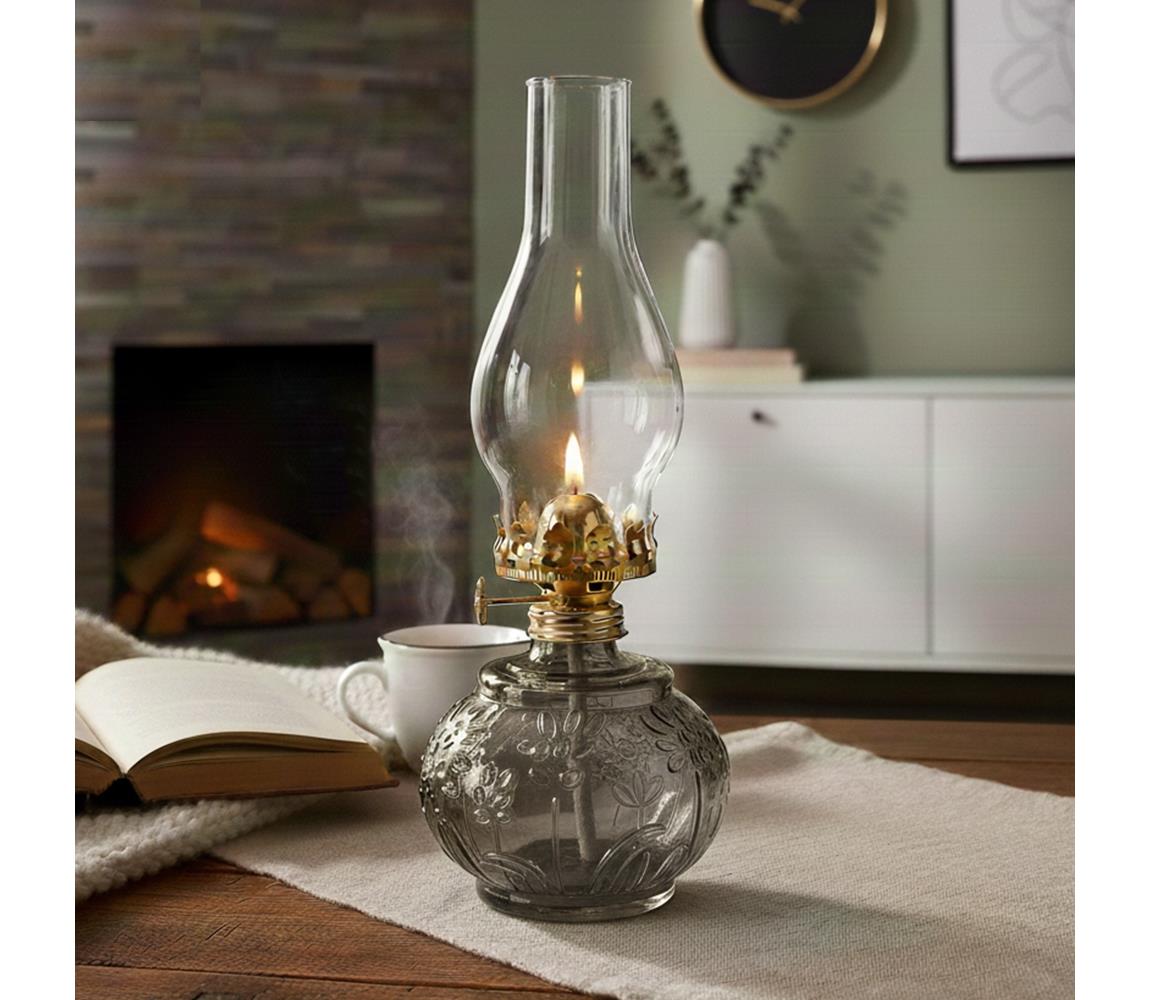 Brilagi - Petrolejová lampa MERLIN dymová/šedá 8590828169215