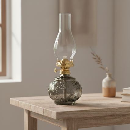 Brilagi - Petrolejová lampa MERLIN dymová/šedá