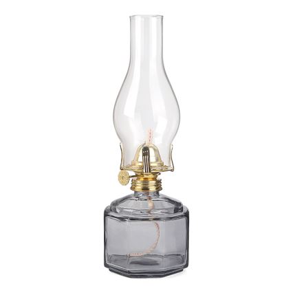 Brilagi - Petrolejová lampa MERLIN dymová/sivá