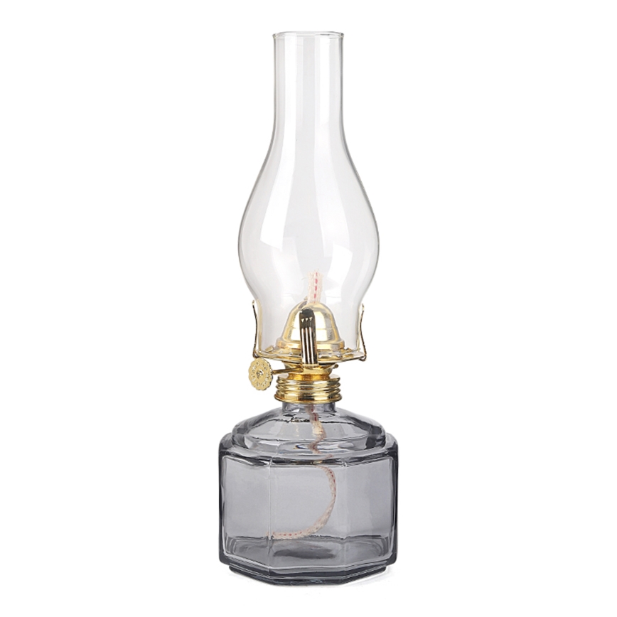 Brilagi - Petrolejová lampa MERLIN dymová/sivá