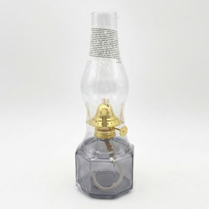 Brilagi - Petrolejová lampa MERLIN dymová/sivá