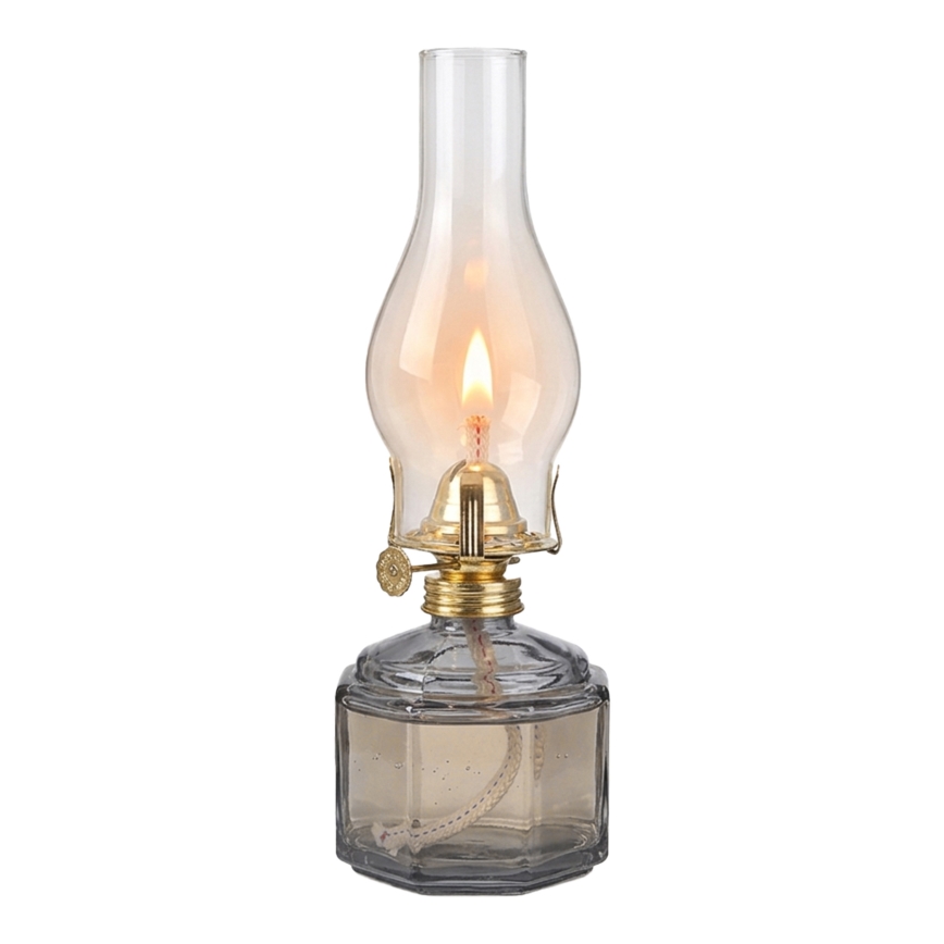 Brilagi - Petrolejová lampa MERLIN dymová/sivá