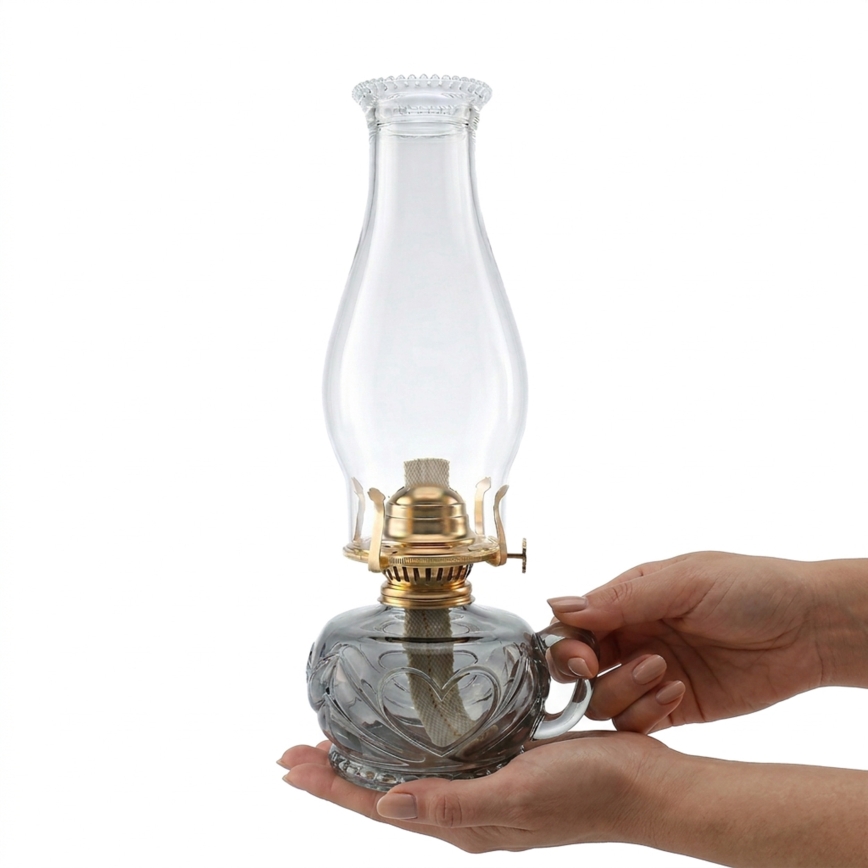 Brilagi - Petrolejová lampa MERLIN dymová/sivá