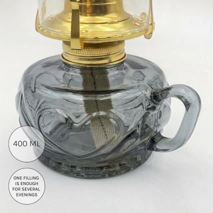 Brilagi - Petrolejová lampa MERLIN dymová/sivá