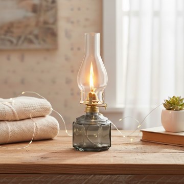 Brilagi - Petrolejová lampa MERLIN dymovo-šedá