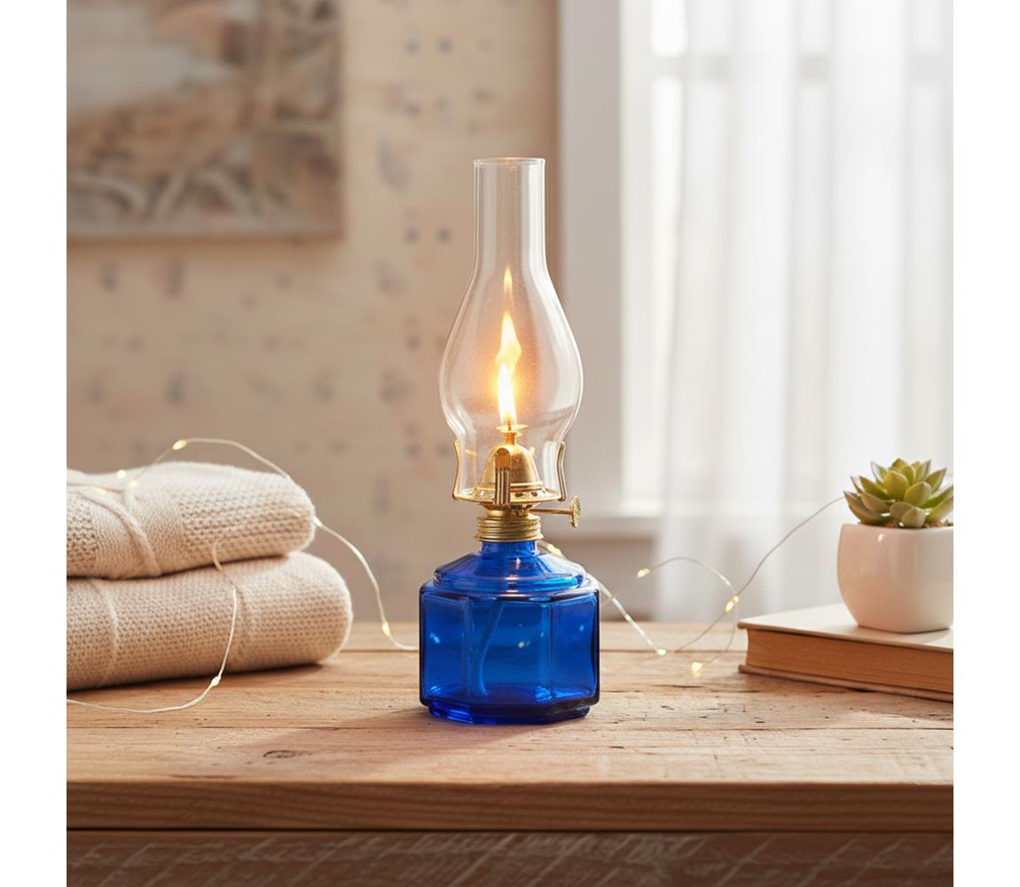 Brilagi - Petrolejová lampa MERLIN modrá 8590828169154