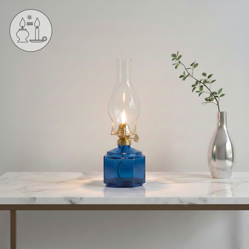 Brilagi - Petrolejová lampa MERLIN modrá