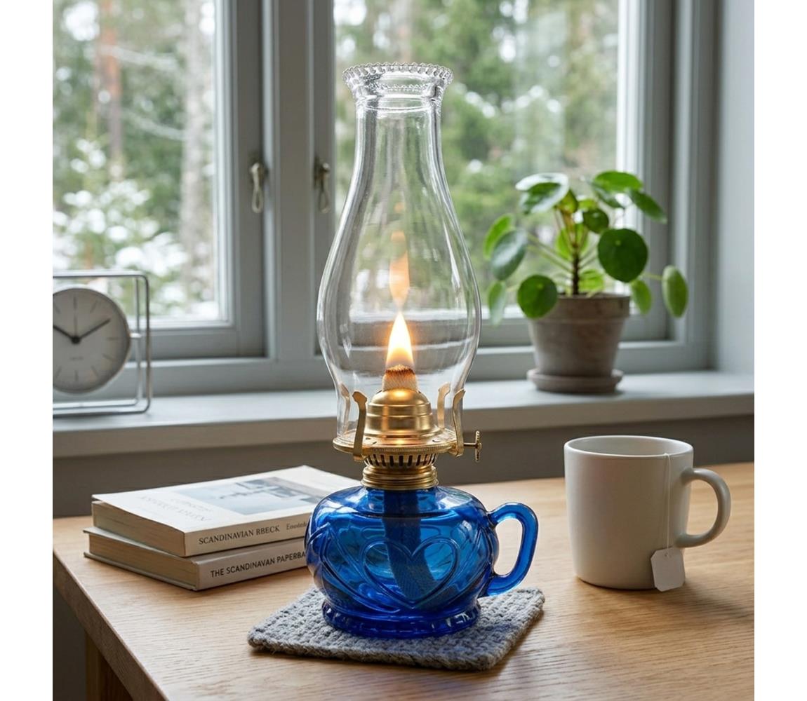 Brilagi - petrolejová lampa MERLIN modrá 8590828169291