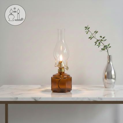Brilagi - Petrolejová lampa MERLIN oranžová