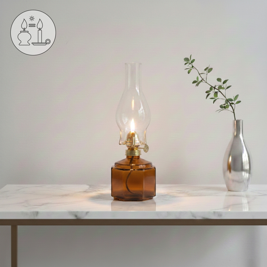 Brilagi - Petrolejová lampa MERLIN oranžová
