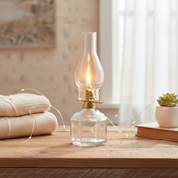 Brilagi - Petrolejová lampa MERLIN priehľadná
