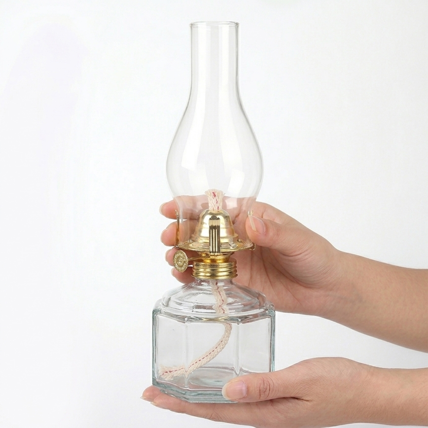 Brilagi - Petrolejová lampa MERLIN priehľadná