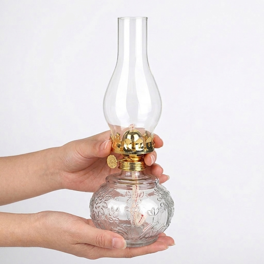 Brilagi - Petrolejová lampa MERLIN priehľadná