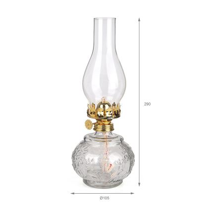 Brilagi - Petrolejová lampa MERLIN priehľadná