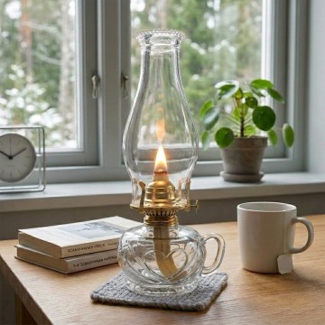 Brilagi - Petrolejová lampa MERLIN priehľadná