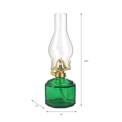 Brilagi - Petrolejová lampa MERLIN zelená
