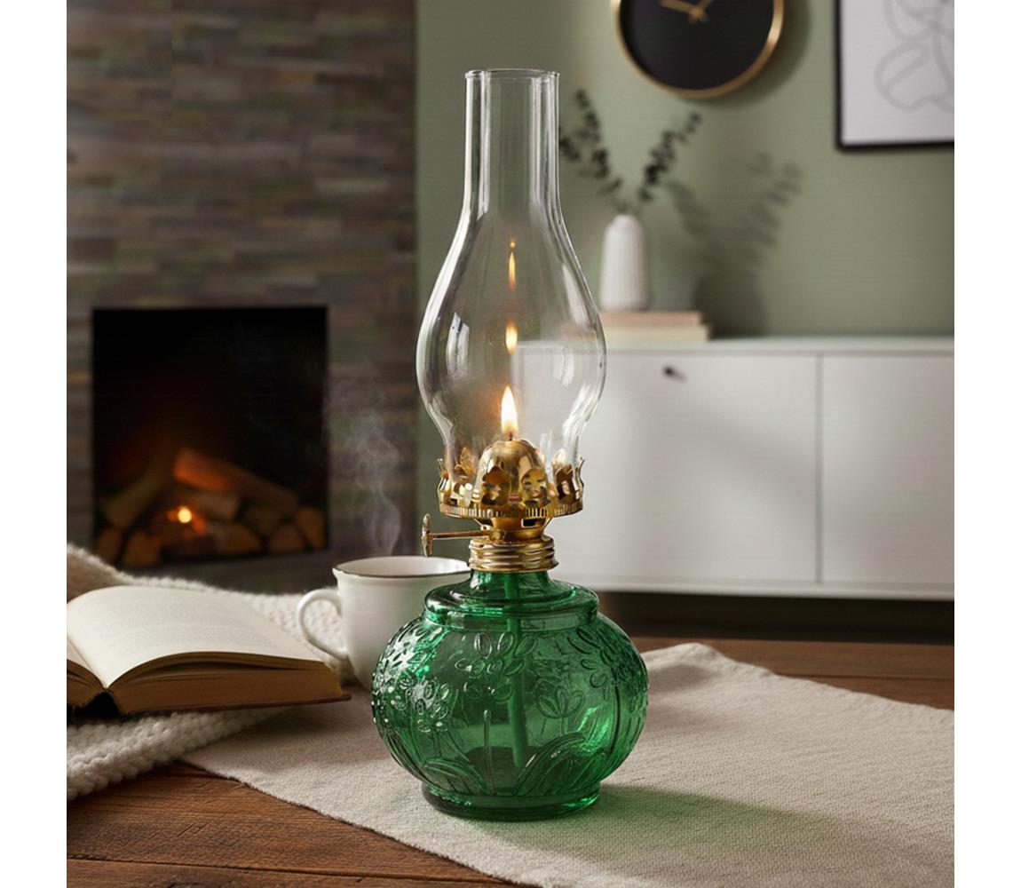 Brilagi - Petrolejová lampa MERLIN zelená 8590828169222