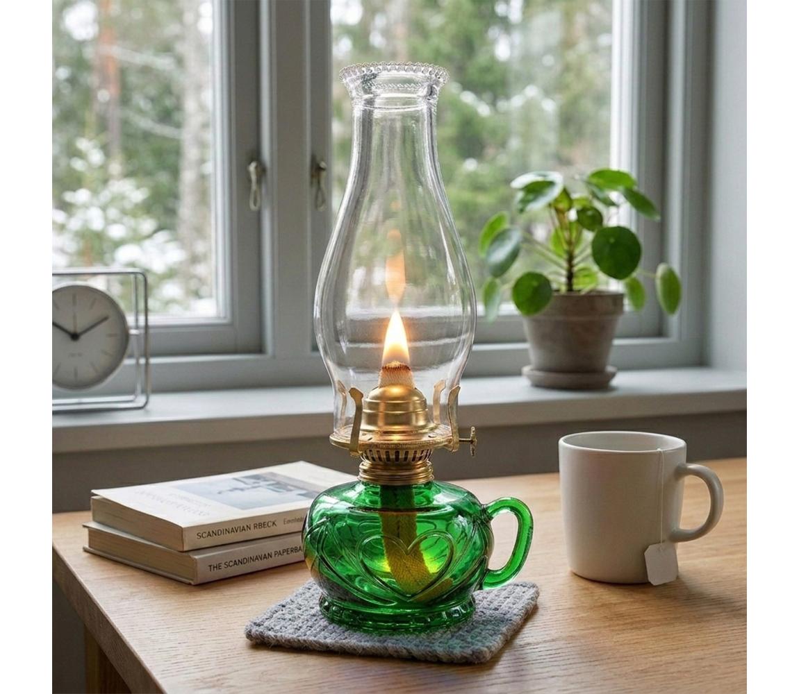 Brilagi - Petrolejová lampa MERLIN zelená 8590828169307