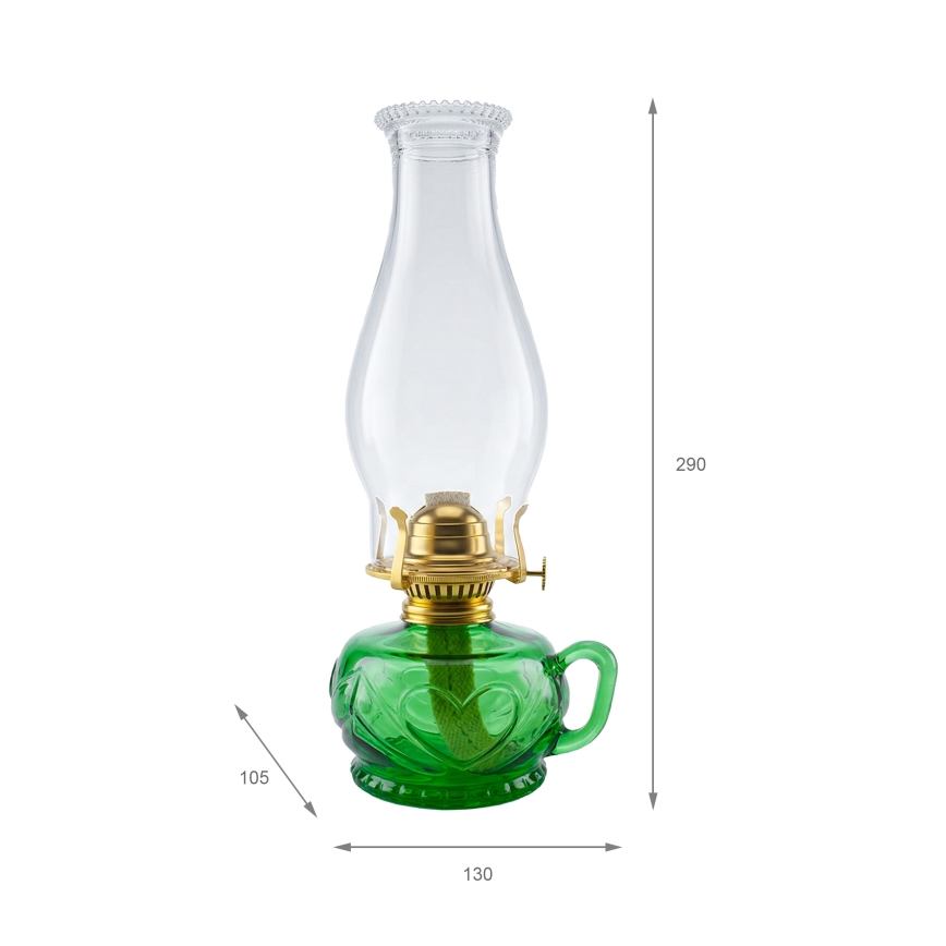 Brilagi - Petrolejová lampa MERLIN zelená